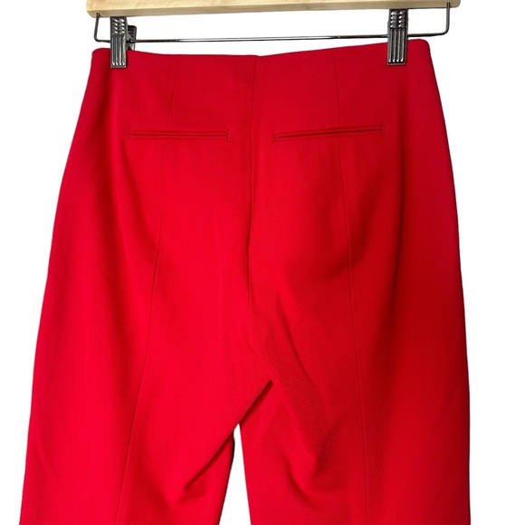 The Script Marcella Luxurious High Waisted Red Ankle Zipper Pants - Picture 7 of 11